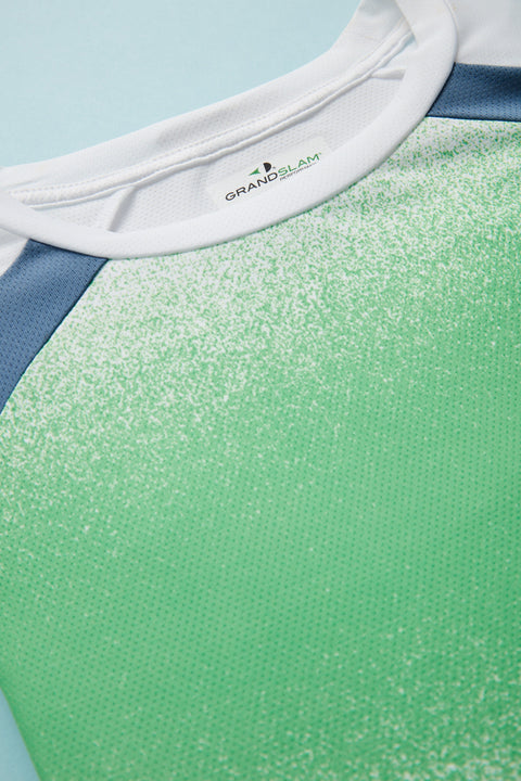 Men's Spray Gradient Printed Tennis Tee