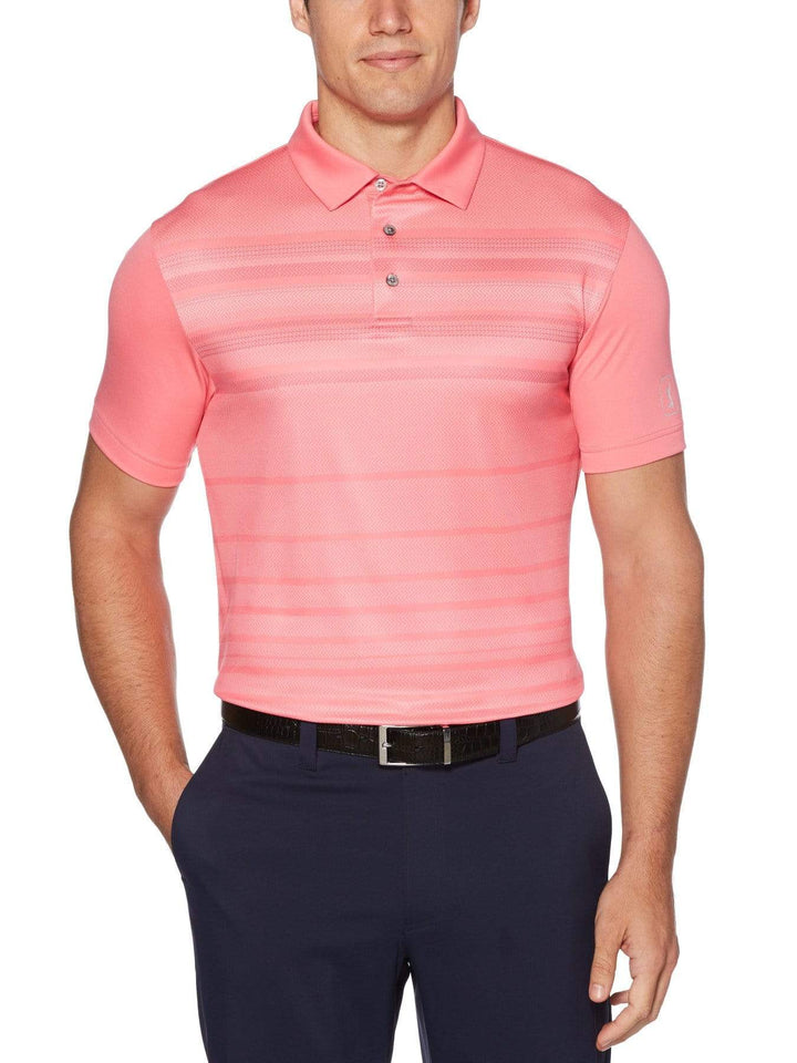 Men's Stacked Herringbone Print Polo