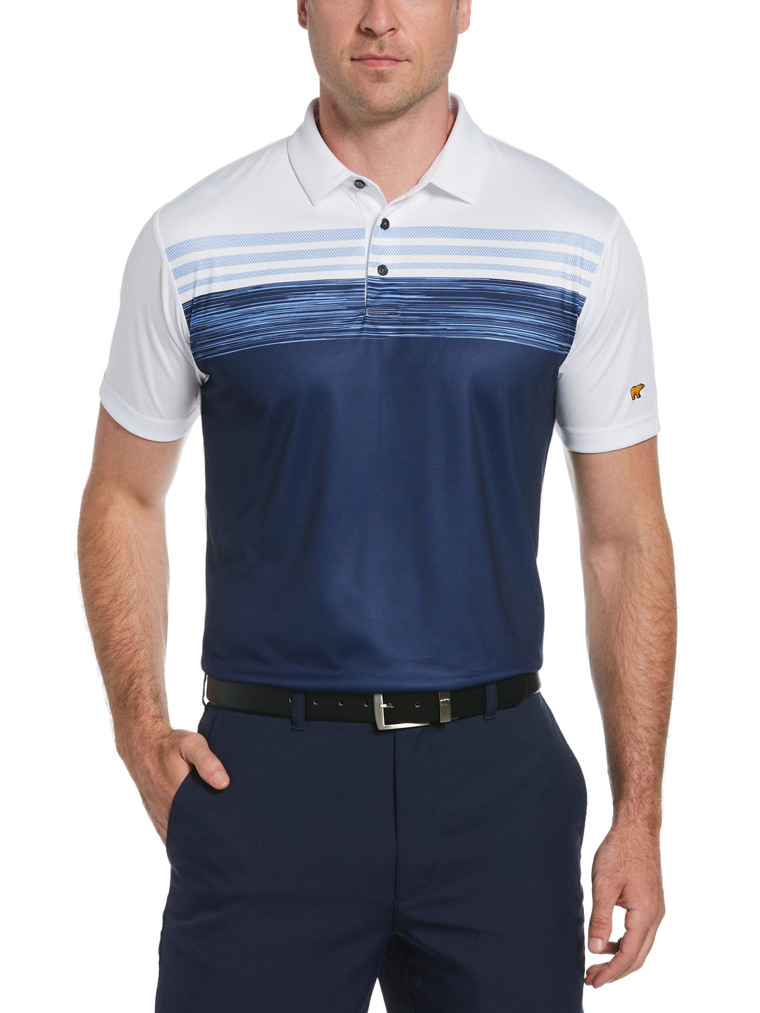 Men's Stacked Space Dye Golf Polo