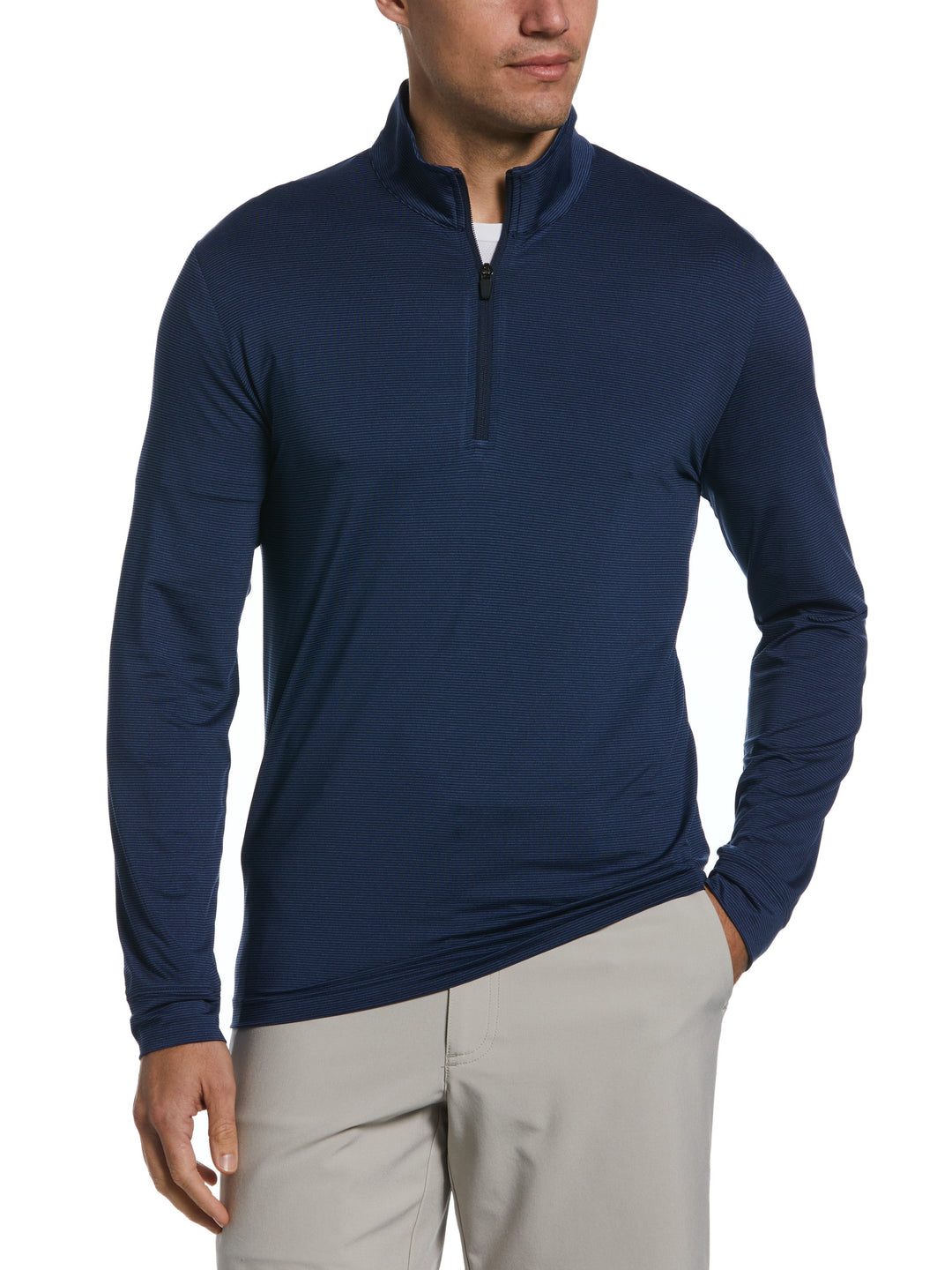 Sun Shade 1/4 Zip Golf Pullover (Peacoat Htr) 