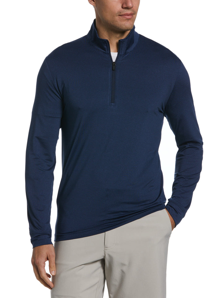Sun Shade 1/4 Zip Golf Pullover (Peacoat Htr) 