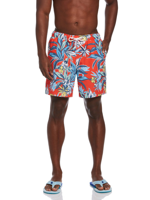 Men's Swim Elastic Valley Large Flower