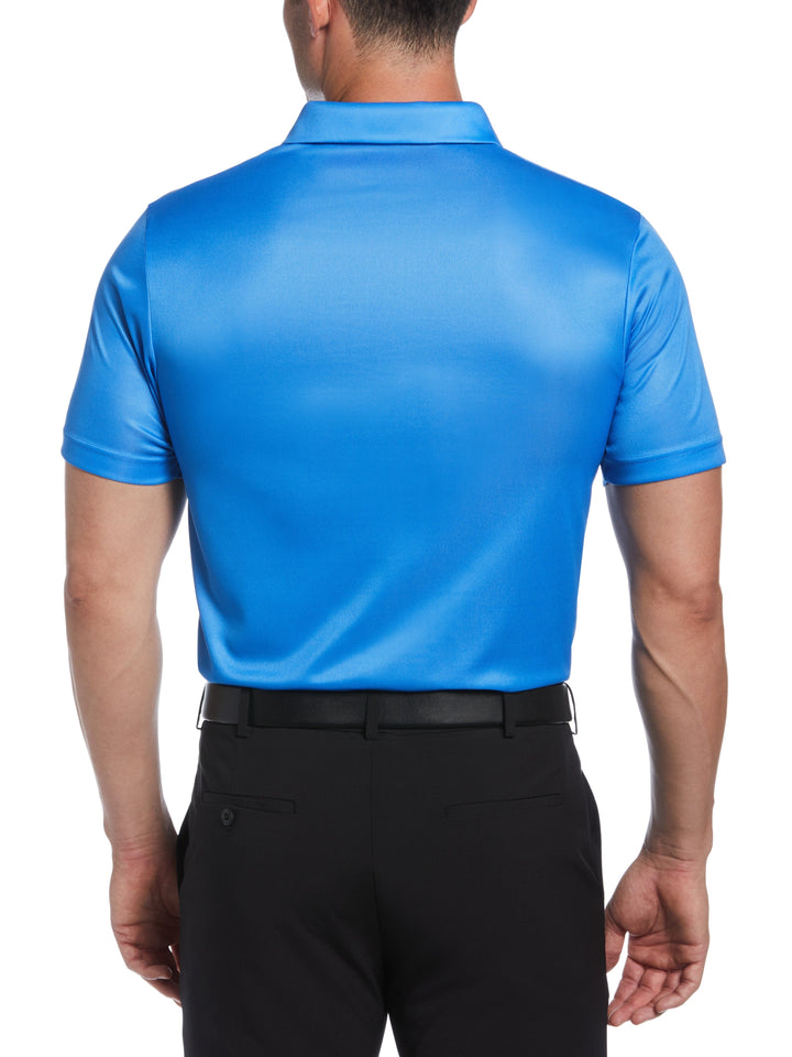 Terrain Texture Print Golf Polo (Super Sonic) 