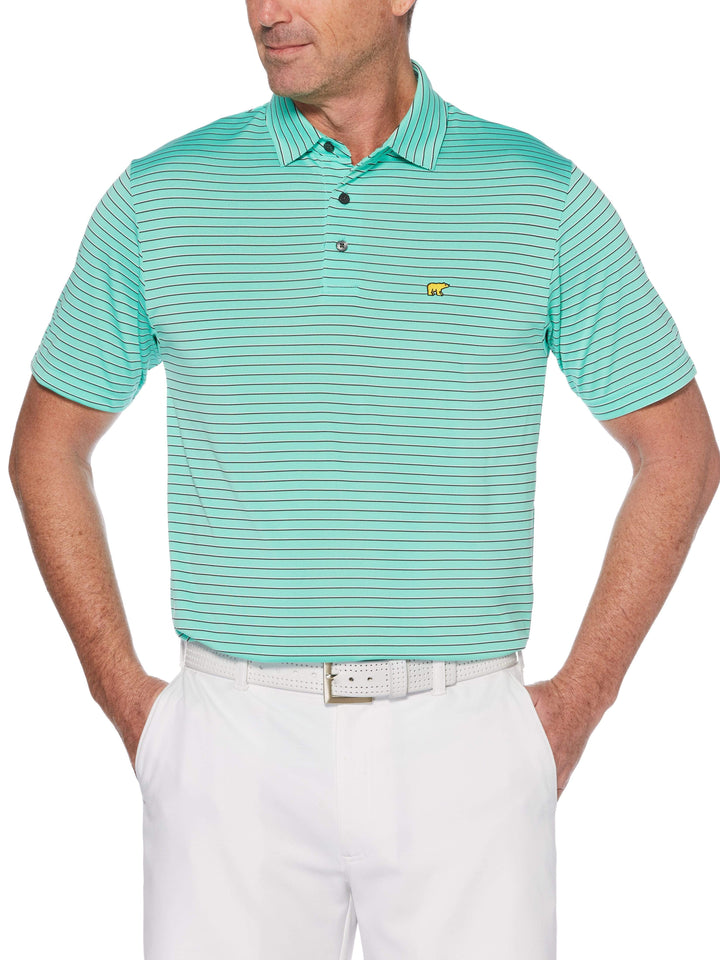 Men's Three-Color Stripe Golf Polo