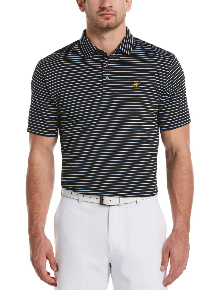 Men's Three-Color Stripe Golf Polo