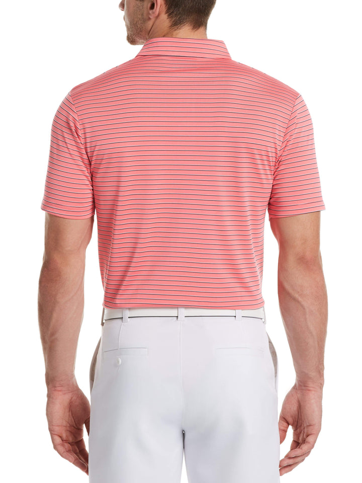 Men's Three-Color Stripe Golf Polo