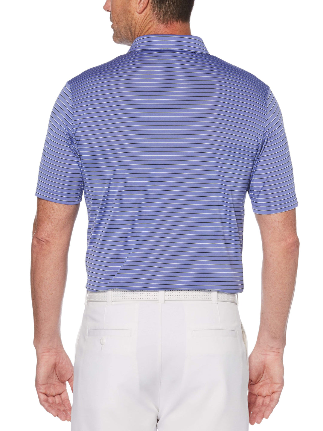 Men's Three-Color Stripe Golf Polo