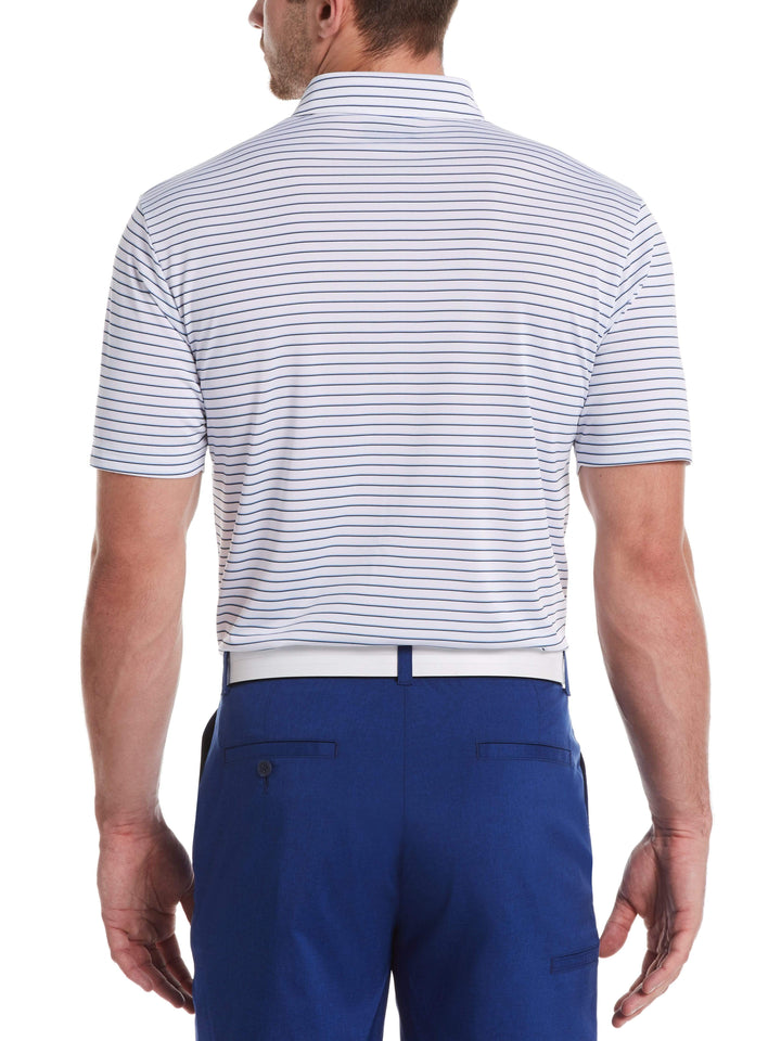 Men's Three-Color Stripe Golf Polo