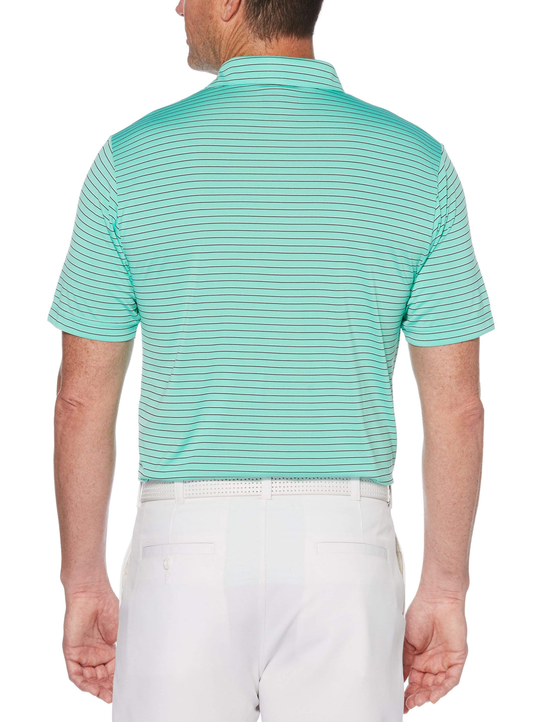 Men's Three-Color Stripe Golf Polo