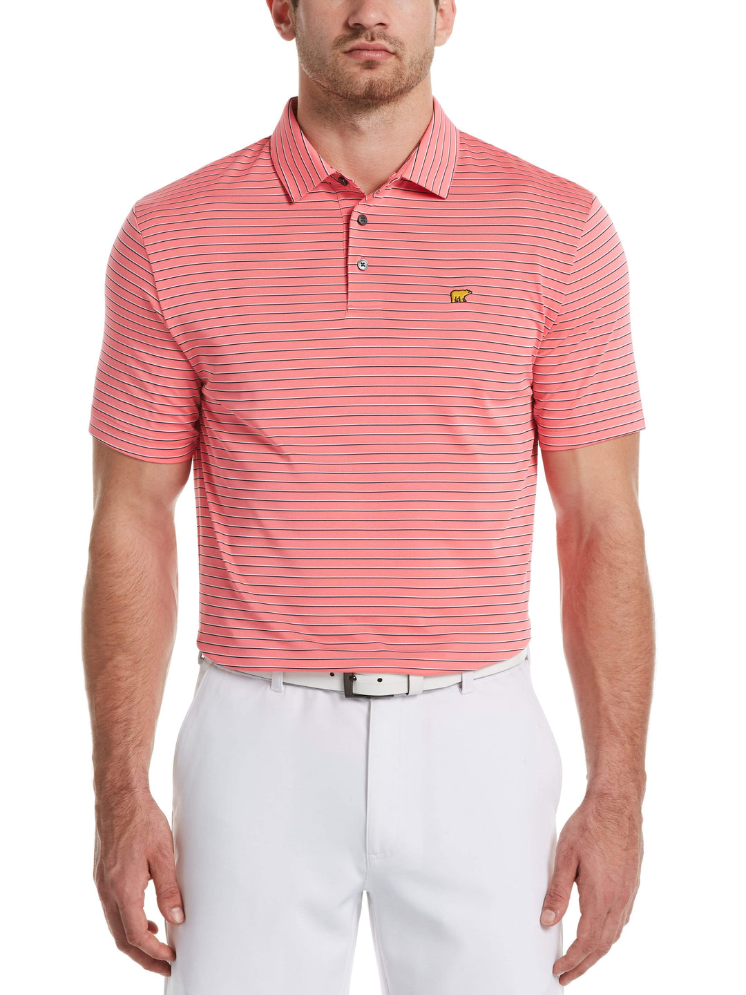 Men's Three-Color Stripe Golf Polo