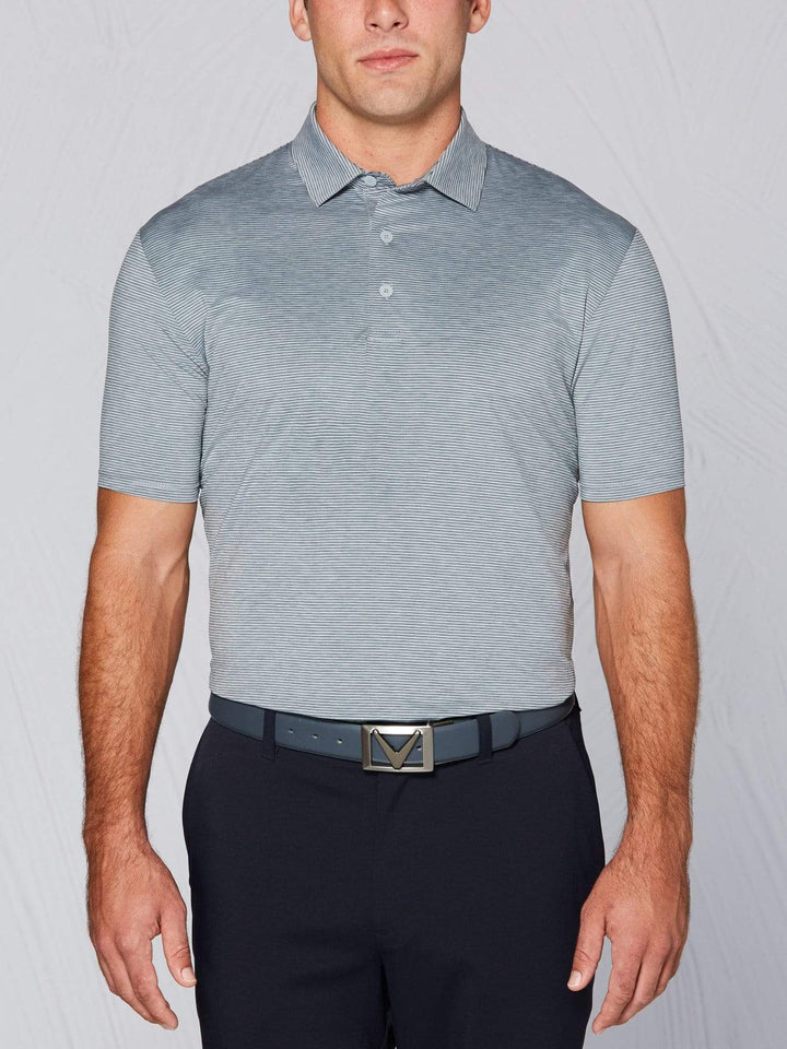 Men's Tour Authentic Heather Striped Polo