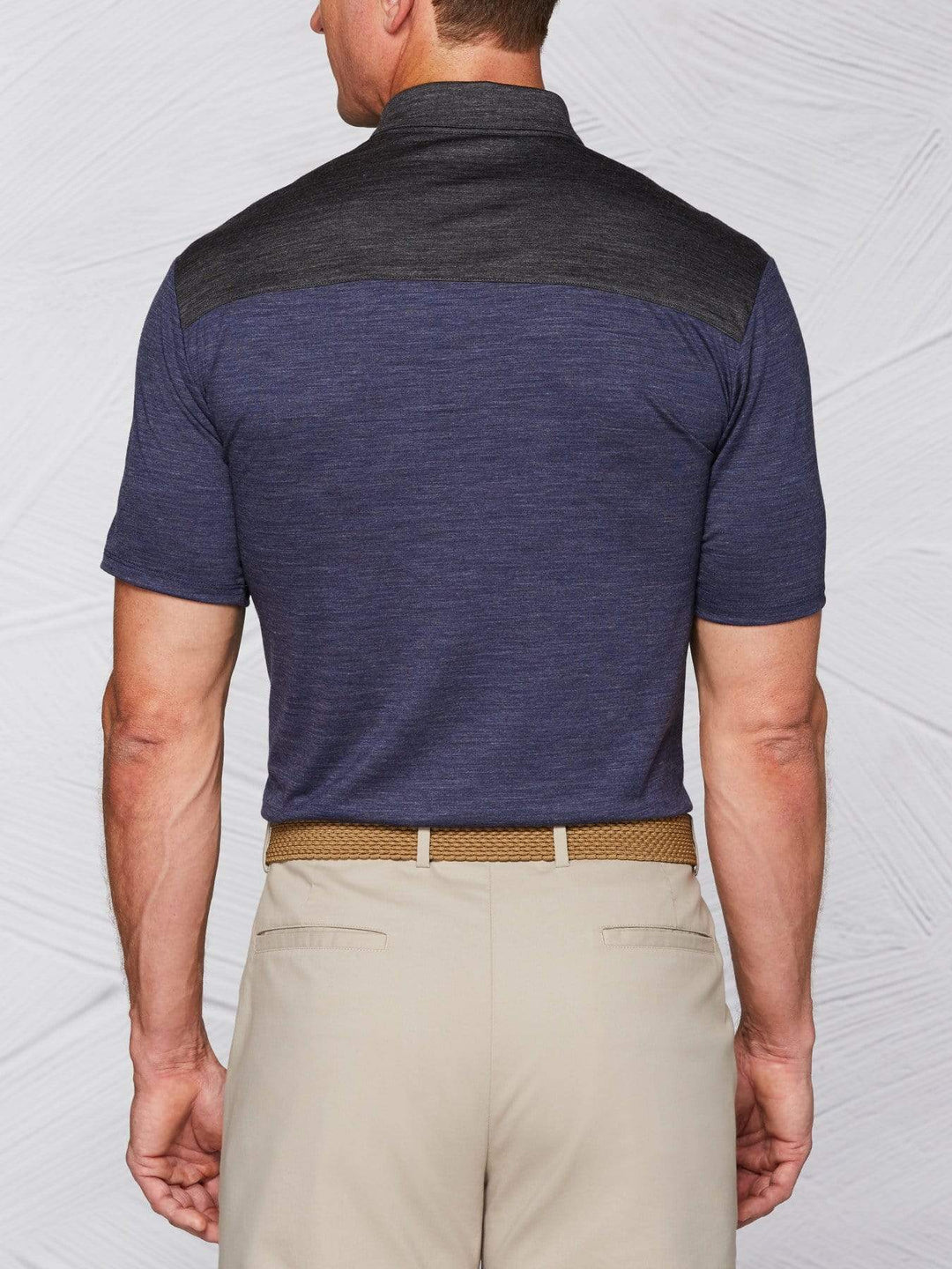 Men's Tour Authentic Wool Blocked Heather Polo