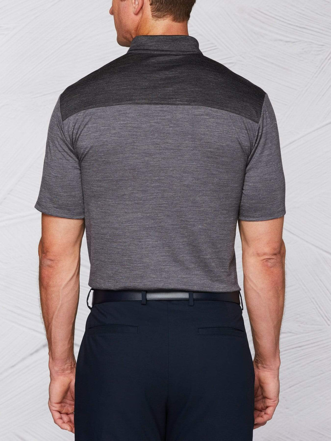 Men's Tour Authentic Wool Blocked Heather Polo