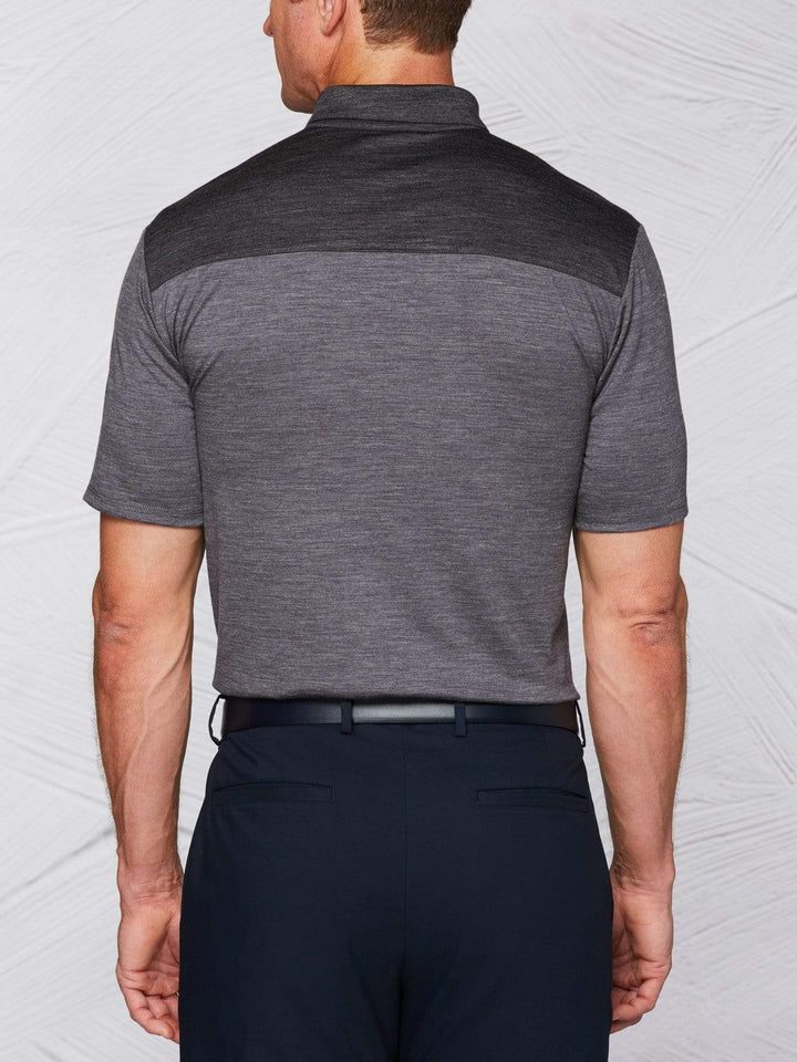 Men's Tour Authentic Wool Blocked Heather Polo