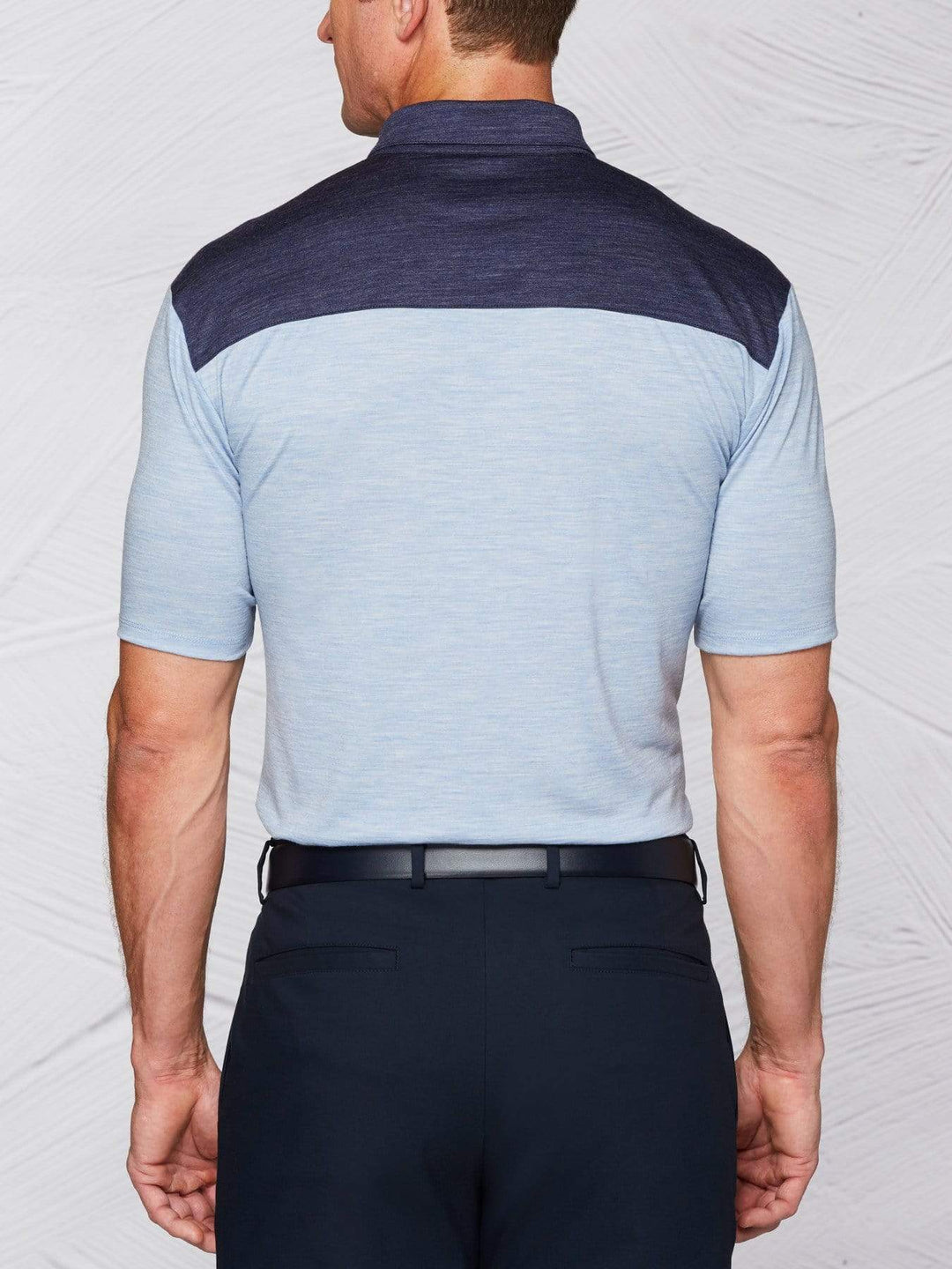 Men's Tour Authentic Wool Blocked Heather Polo
