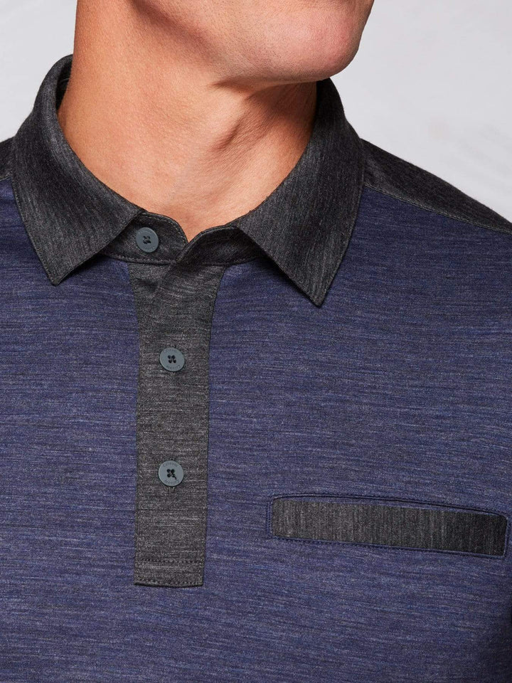 Men's Tour Authentic Wool Blocked Heather Polo