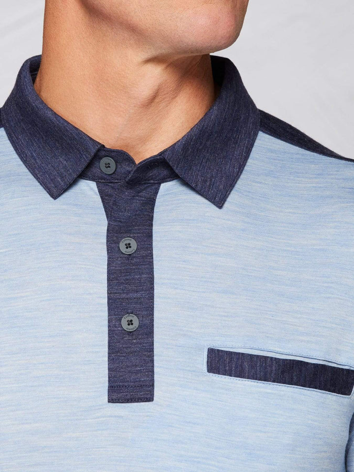 Men's Tour Authentic Wool Blocked Heather Polo