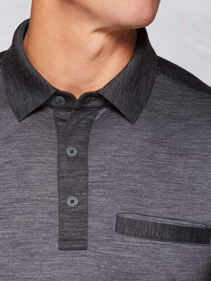 Men's Tour Authentic Wool Blocked Heather Polo