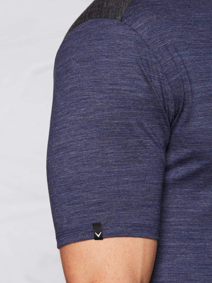 Men's Tour Authentic Wool Blocked Heather Polo