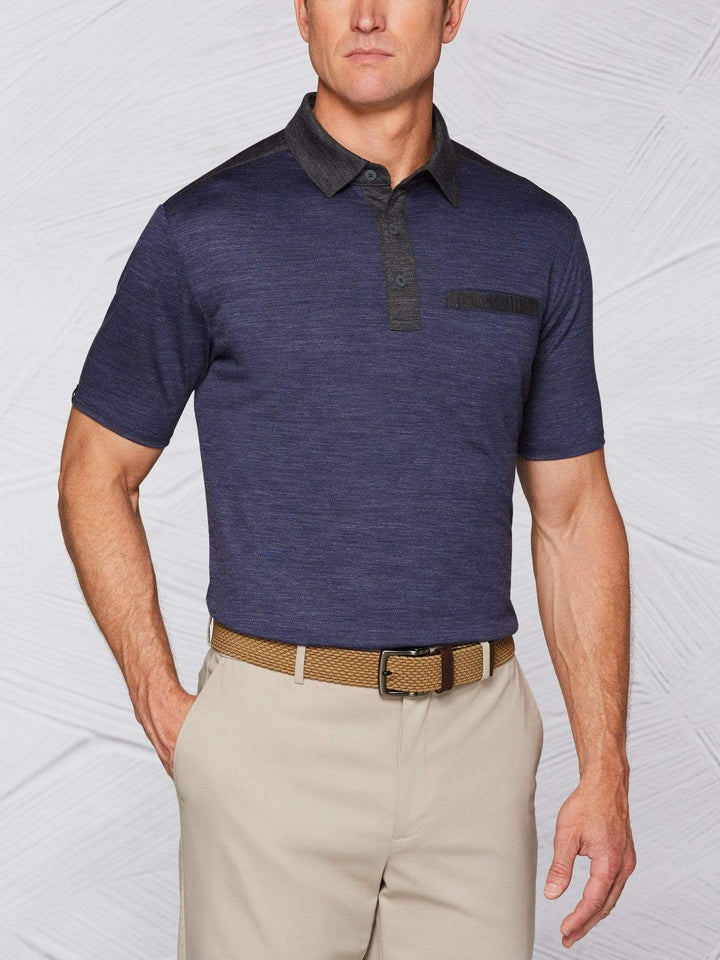 Men's Tour Authentic Wool Blocked Heather Polo