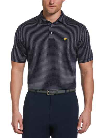 Two Color Stripe Golf Polo (Classic Navy) 