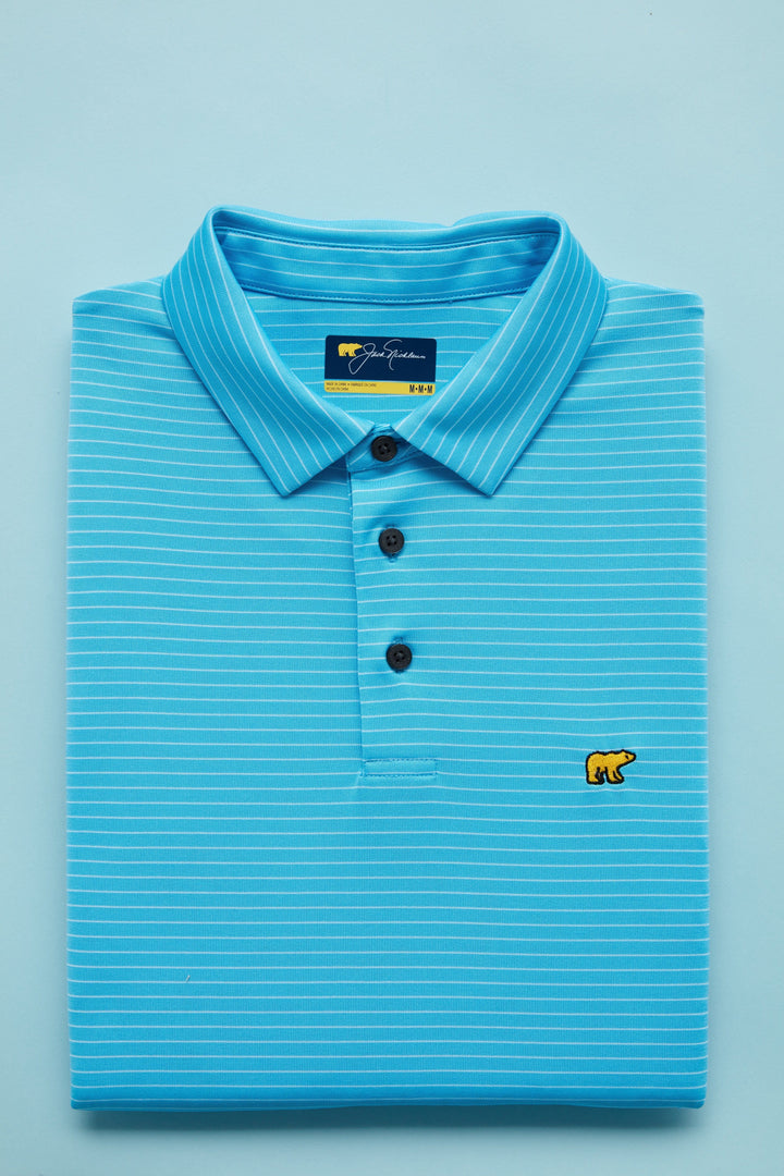 Men's Two Color Stripe Golf Polo
