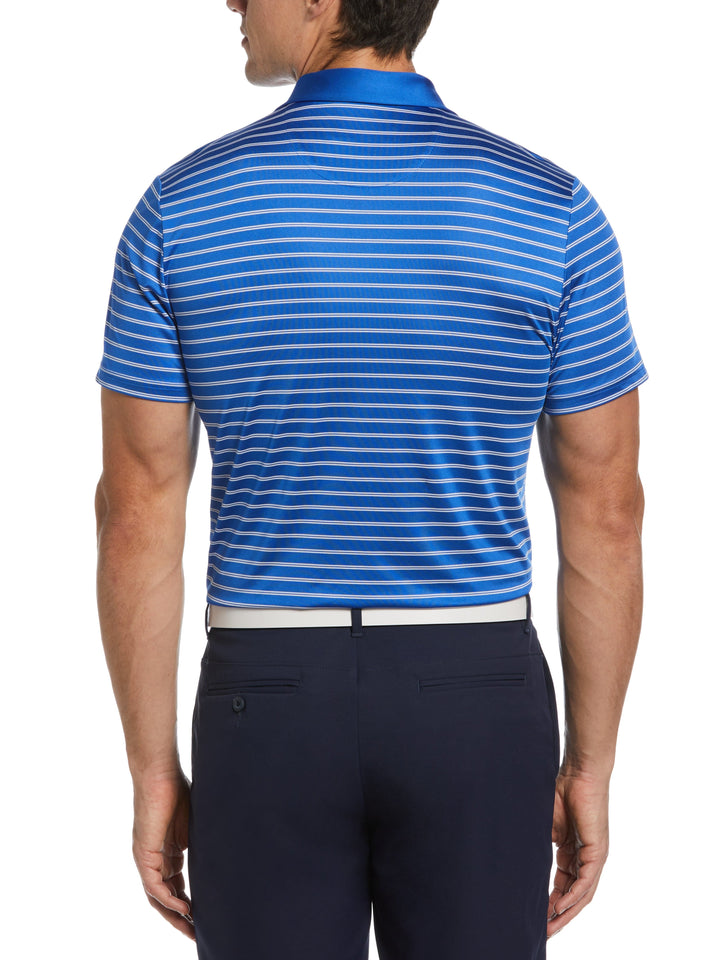 Two-Color Stripe Golf Polo (Blue Tattoo) 