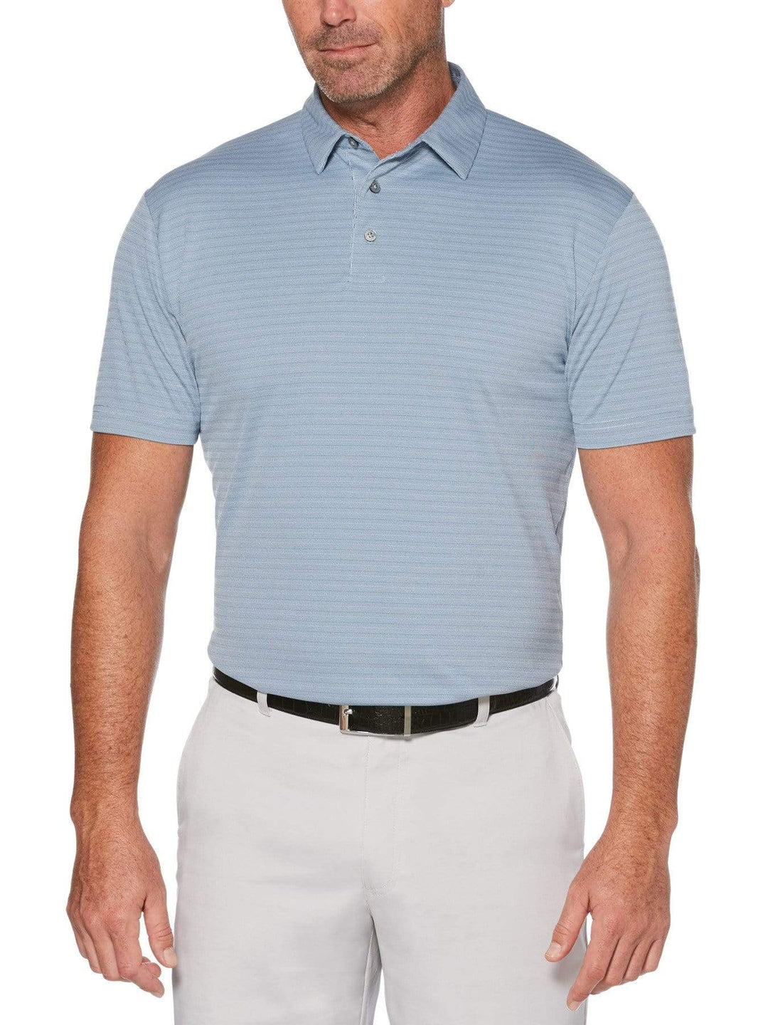 Men's Two Tone Horizontal Jaquard Polo