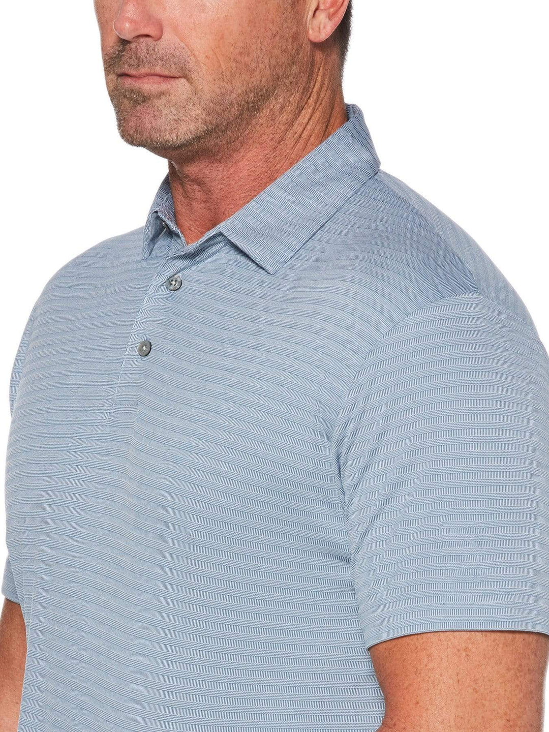 Men's Two Tone Horizontal Jaquard Polo