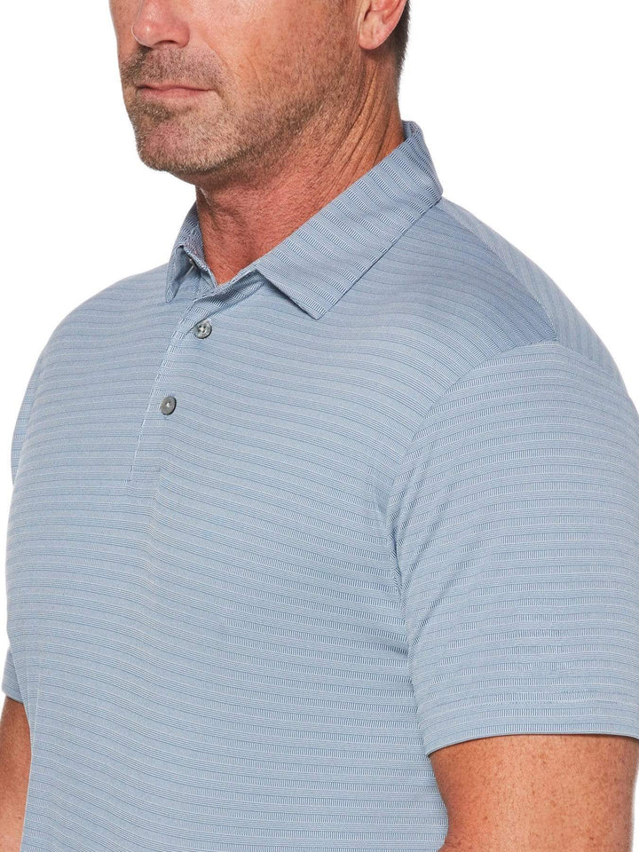 Men's Two Tone Horizontal Jaquard Polo