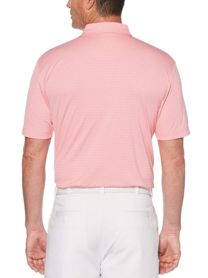 Men's Two Tone Horizontal Stripe Jacquard Polo