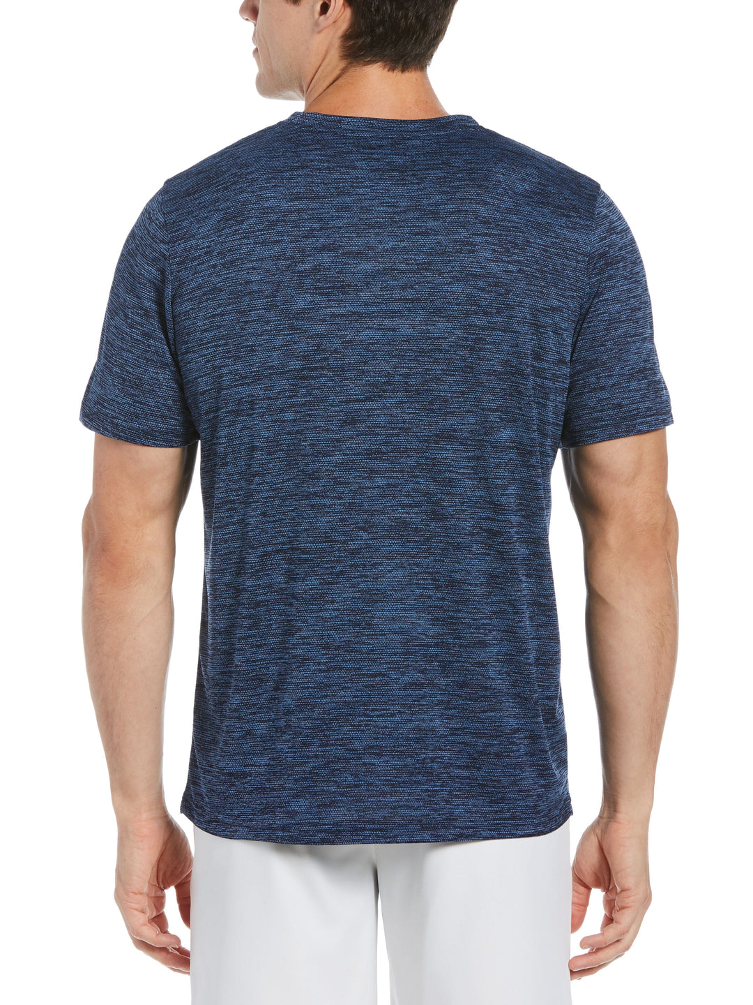 Men's Two-Tone Textured Crew Tennis Tee