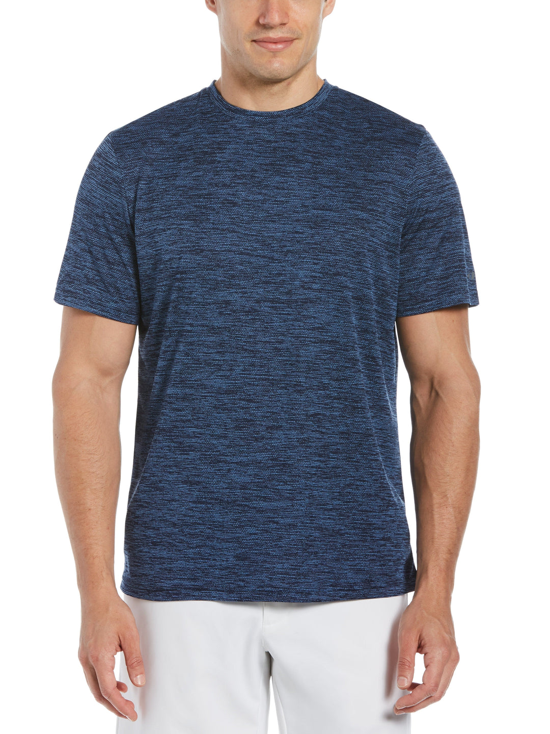 Men's Two-Tone Textured Crew Tennis Tee