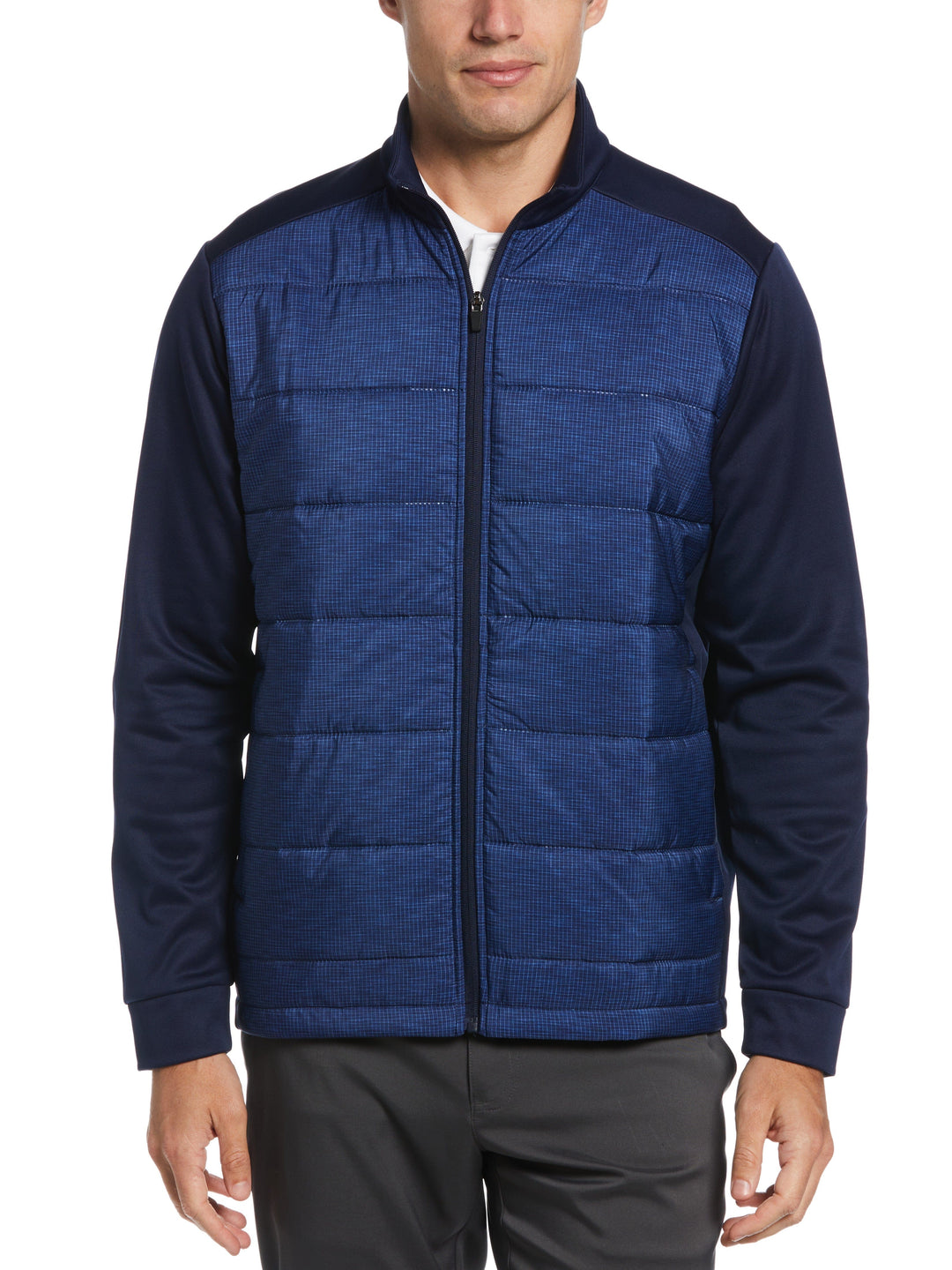 Ultrasonic Print Full Zip Golf Base Layer (Peacoat) 