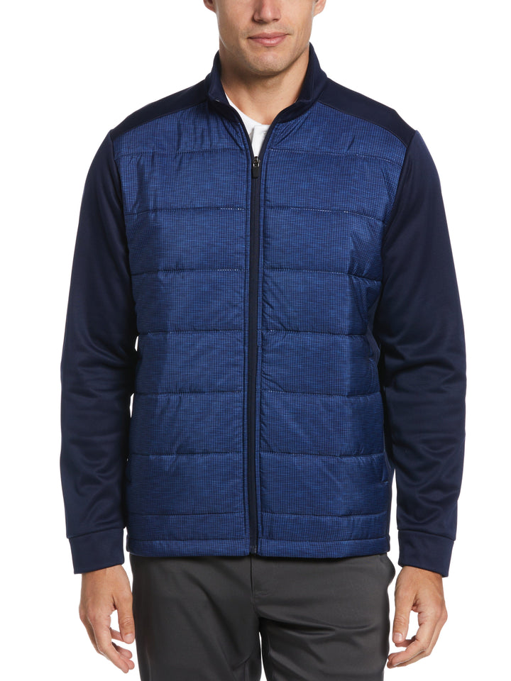 Ultrasonic Print Full Zip Golf Base Layer (Peacoat) 