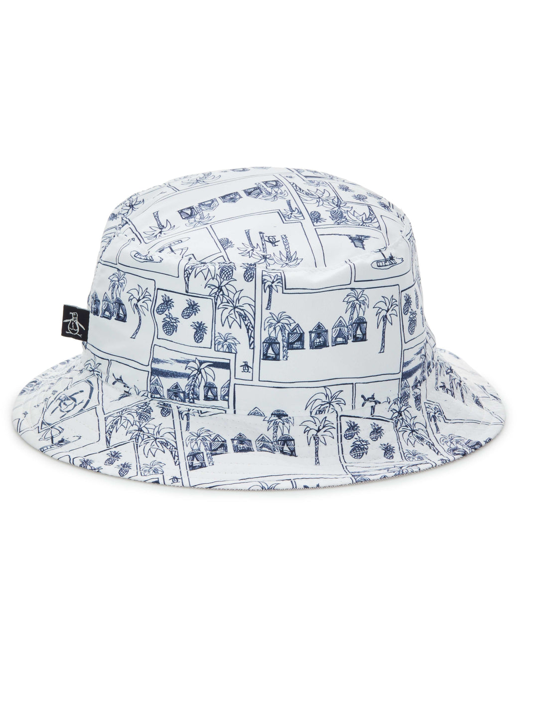 Vacation Reverse Bucket Hat  (Bright White) 