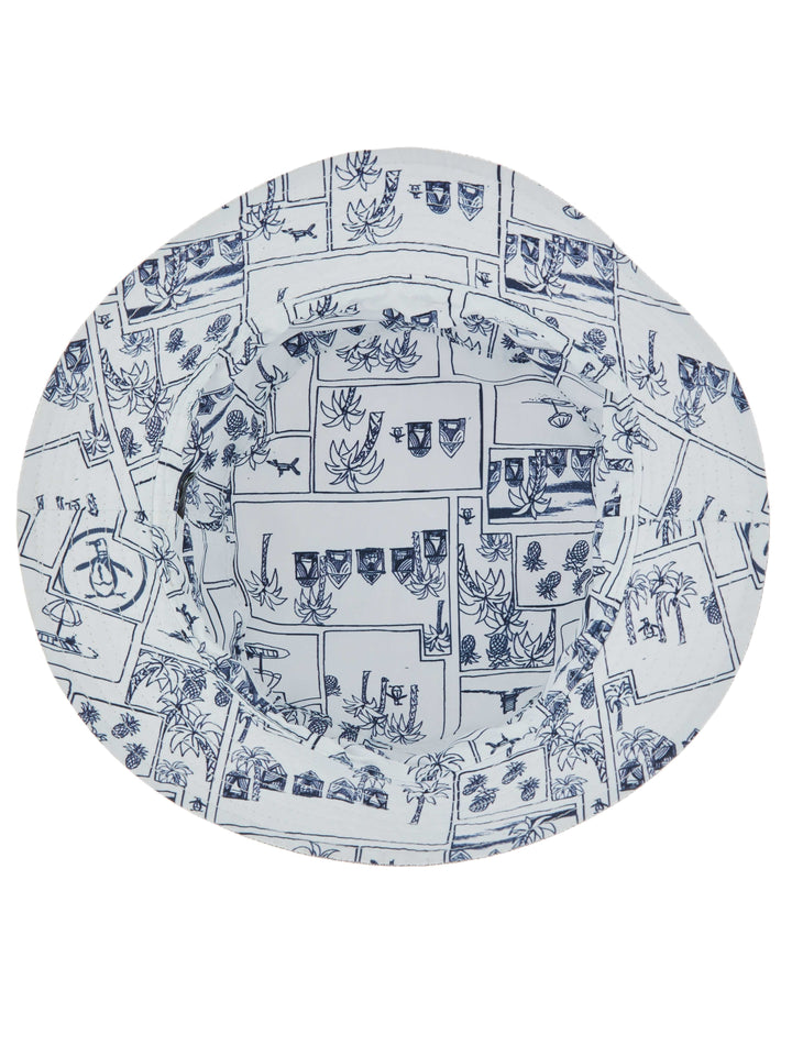 Vacation Reverse Bucket Hat  (Bright White) 
