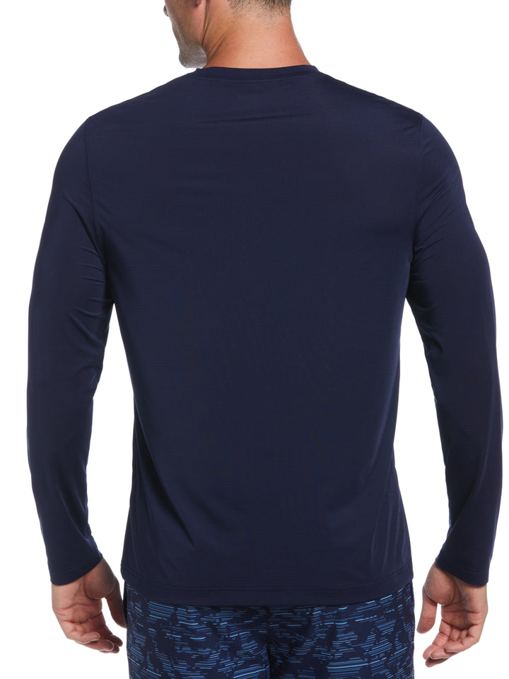 Ventilated Long Sleeve Tennis Tee (Peacoat) 