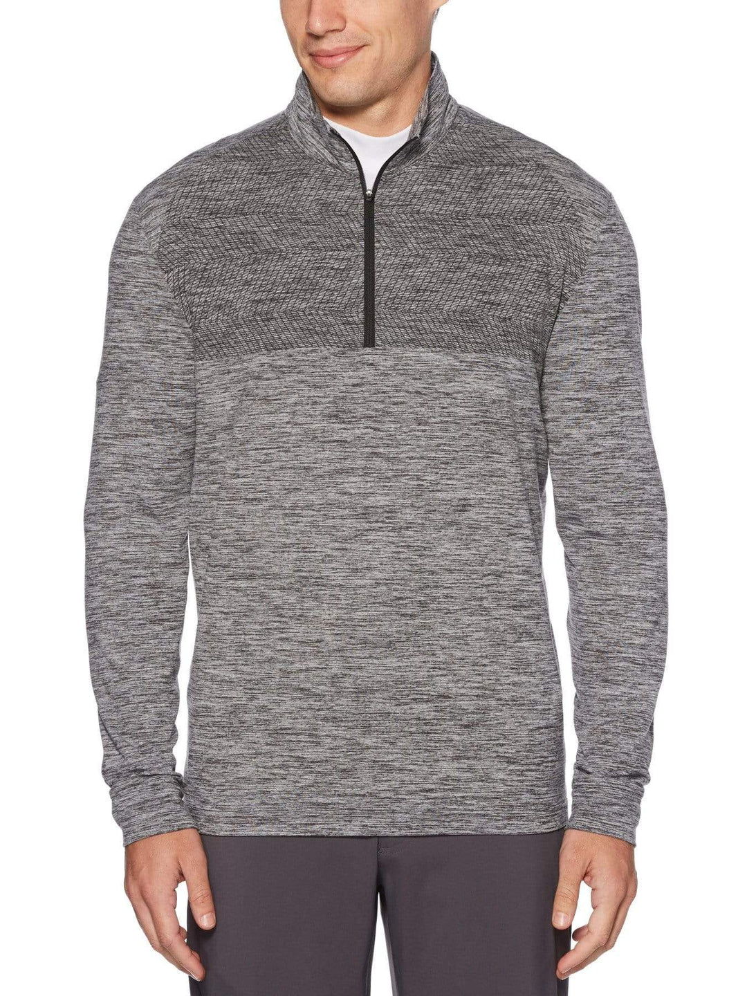Men's Water Repellent Pigment Print Quarter-Zip Sweater