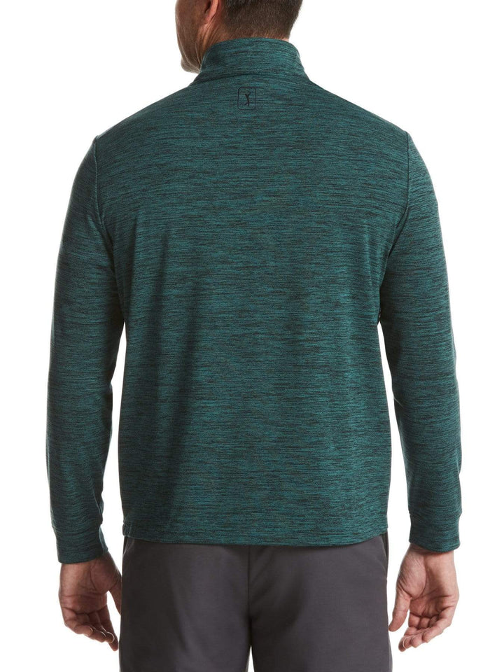 Men's Water Repellent Pigment Print Quarter-Zip Sweater