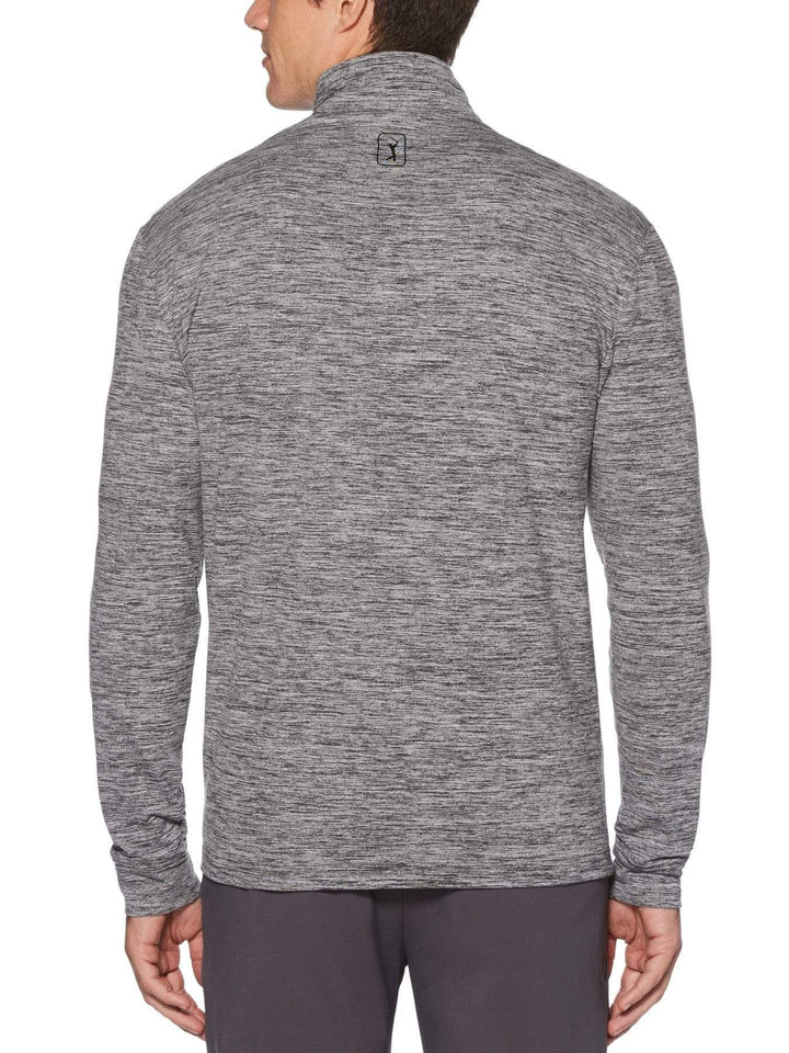 Men's Water Repellent Pigment Print Quarter-Zip Sweater