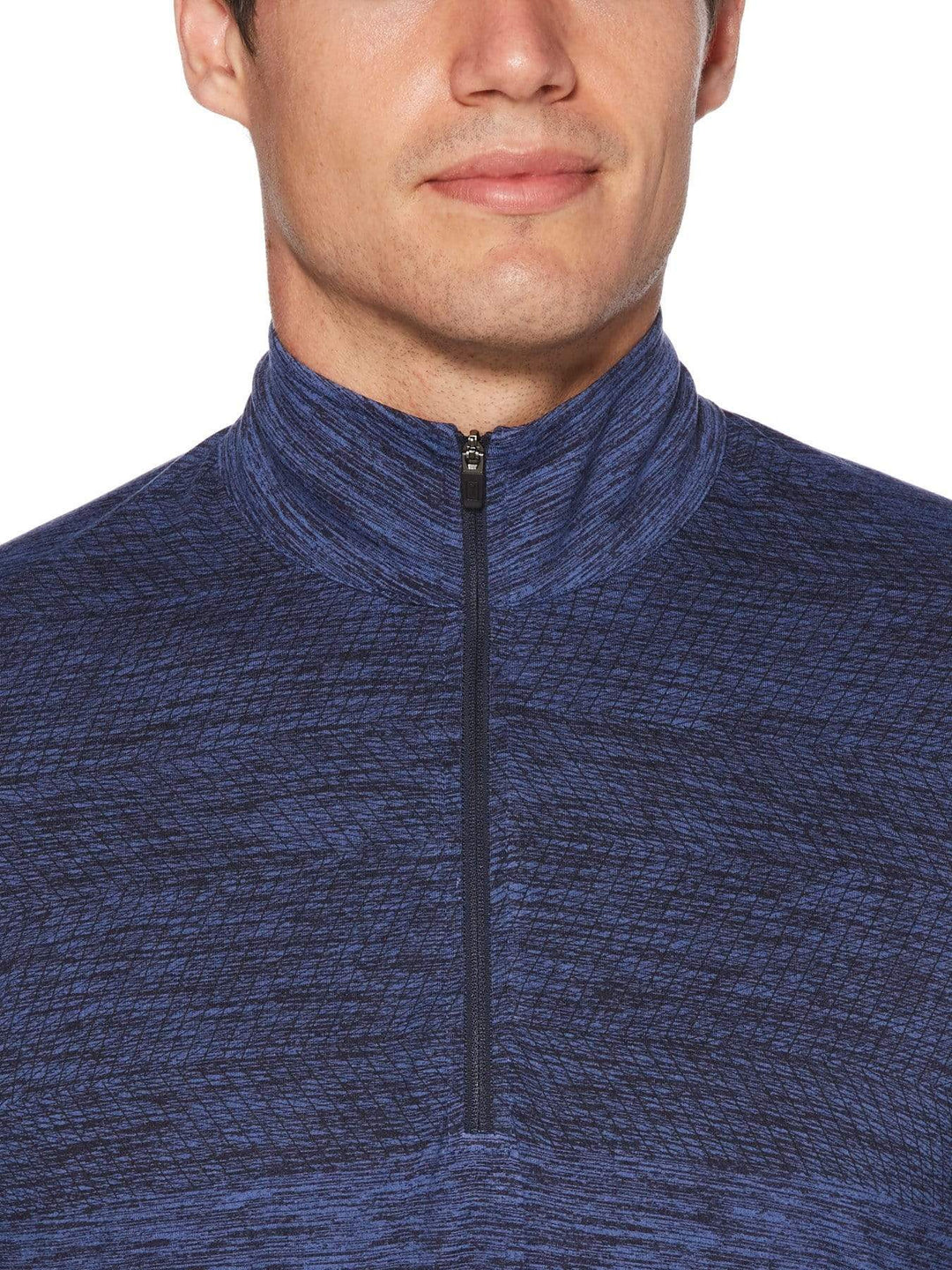 Men's Water Repellent Pigment Print Quarter-Zip Sweater