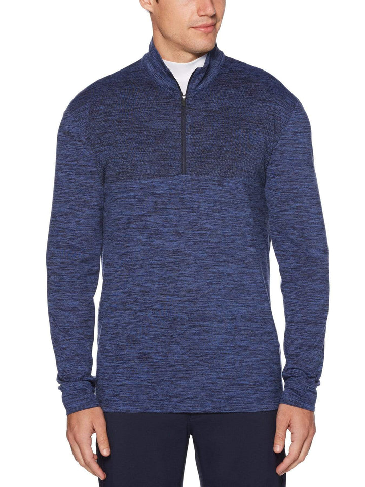 Men's Water Repellent Pigment Print Quarter-Zip Sweater