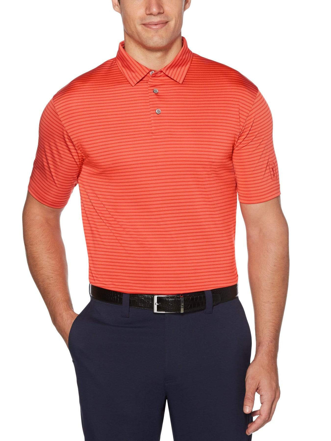 Men's Yarn Dyed Feeder Stripe Short Sleeve Polo