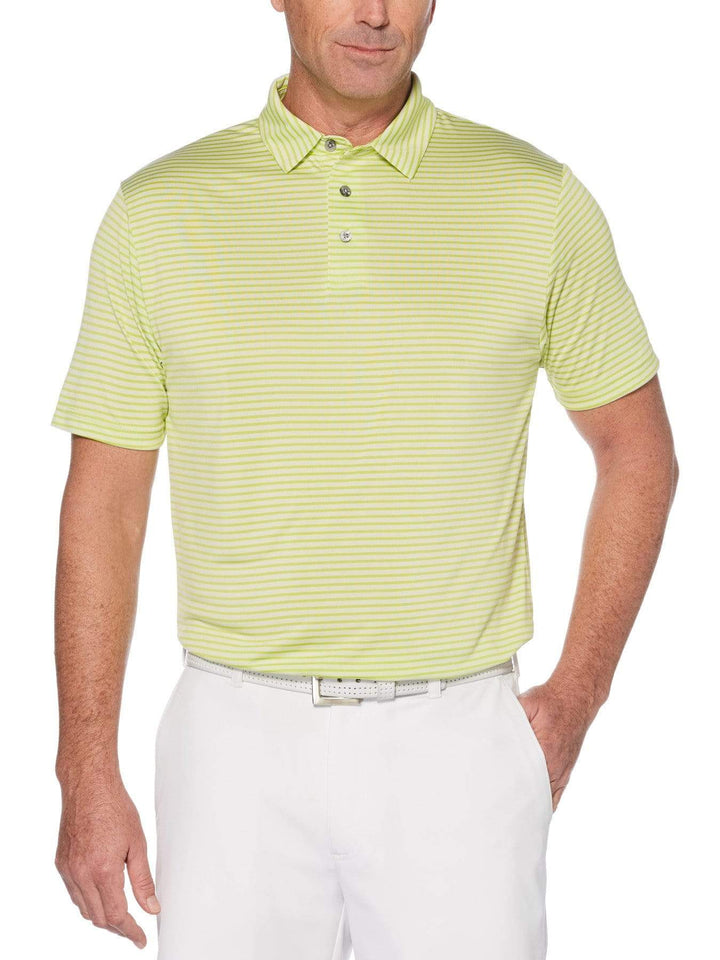 Men's Yarn Dyed Feeder Stripe Short Sleeve Polo