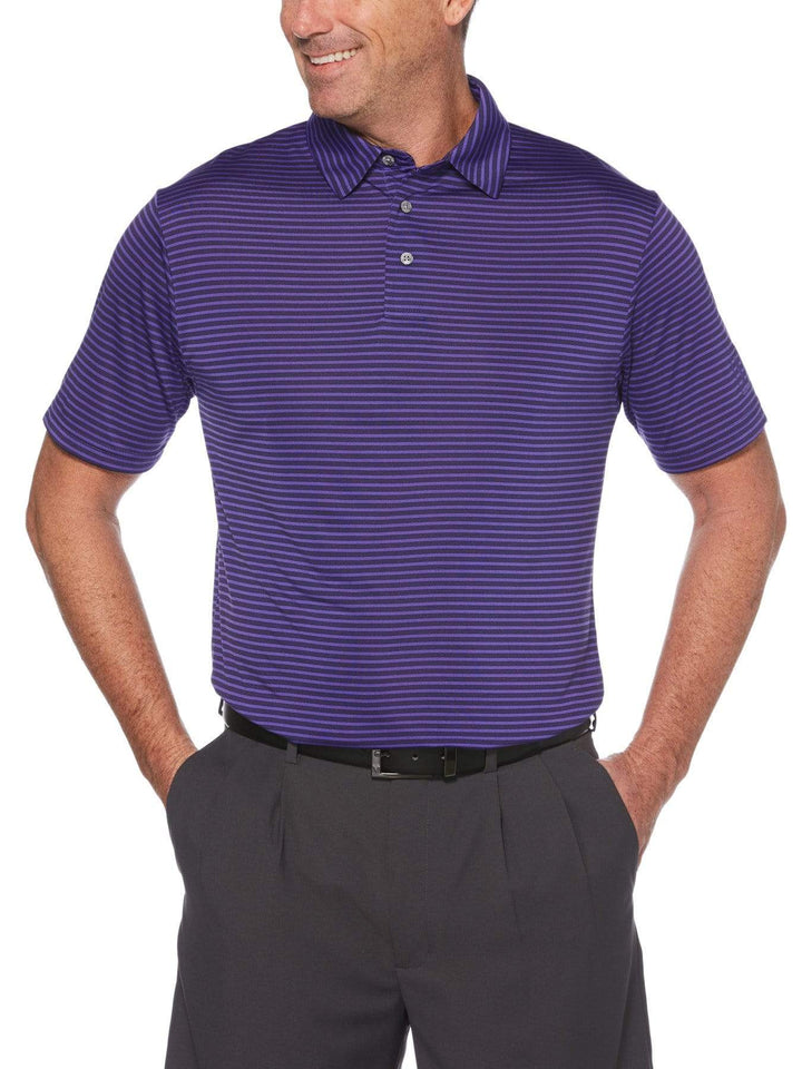 Men's Yarn Dyed Feeder Stripe Short Sleeve Polo
