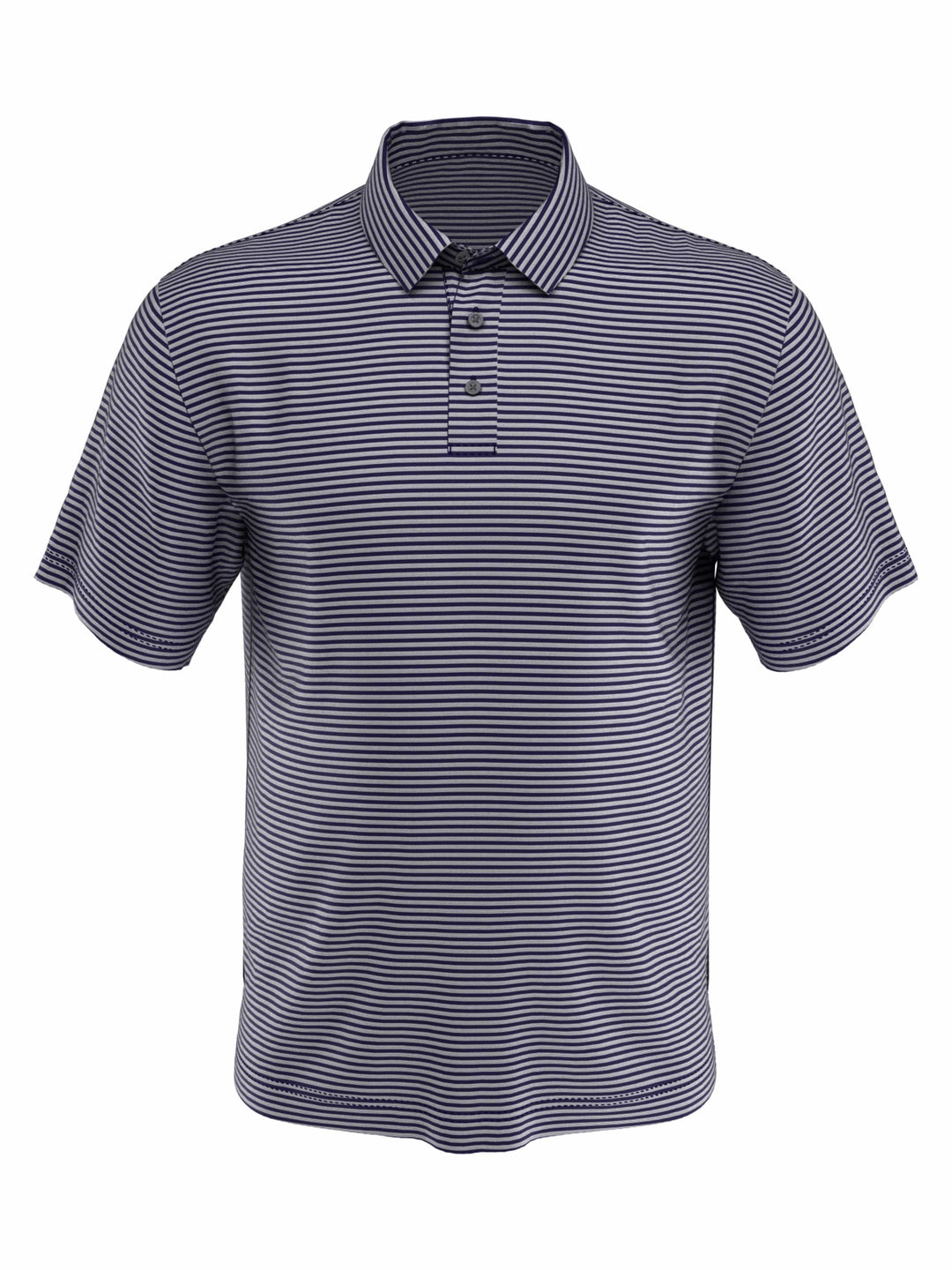 Men's Yarn Dyed Feeder Stripe Short Sleeve Polo