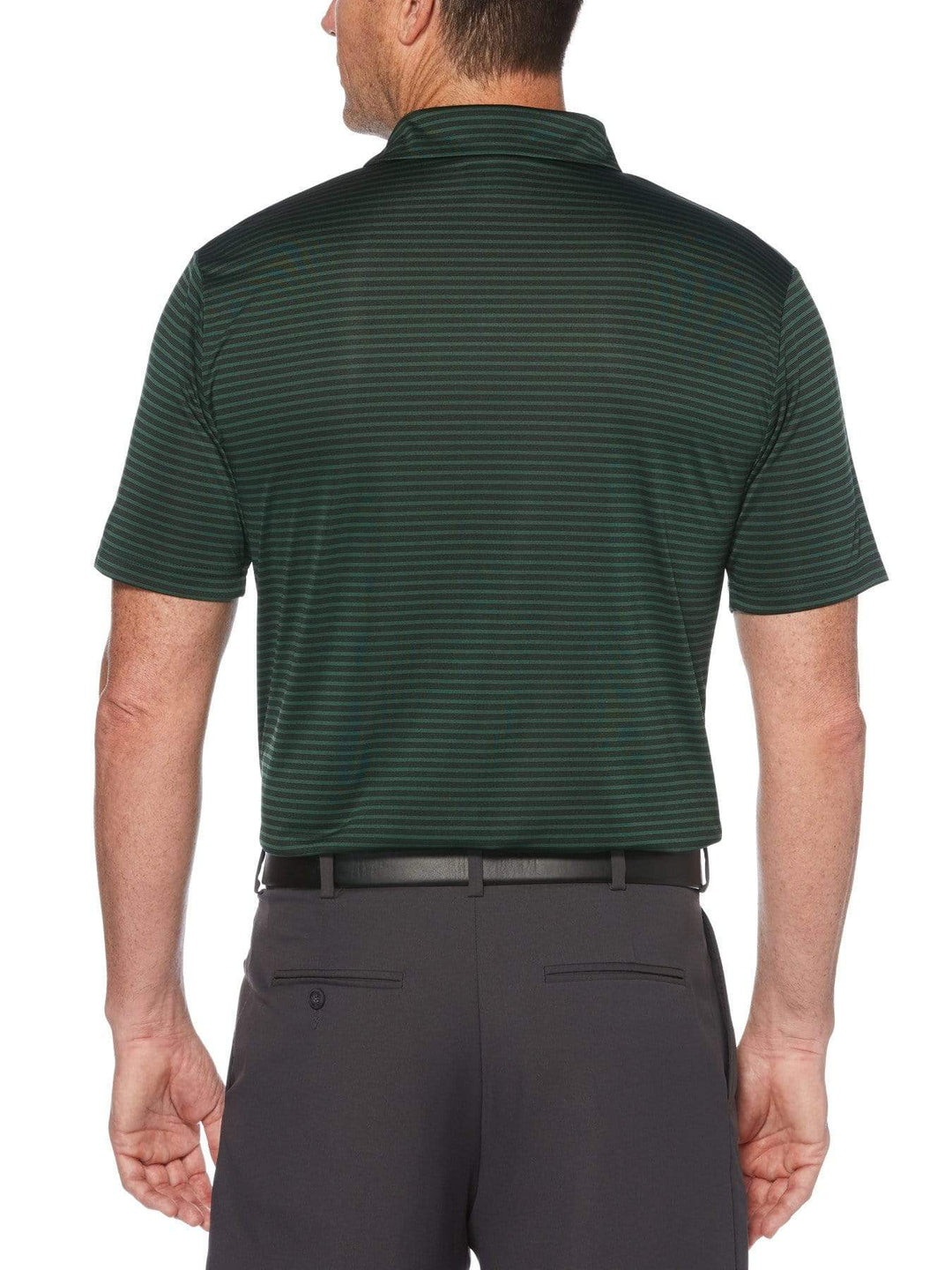 Men's Yarn Dyed Feeder Stripe Short Sleeve Polo