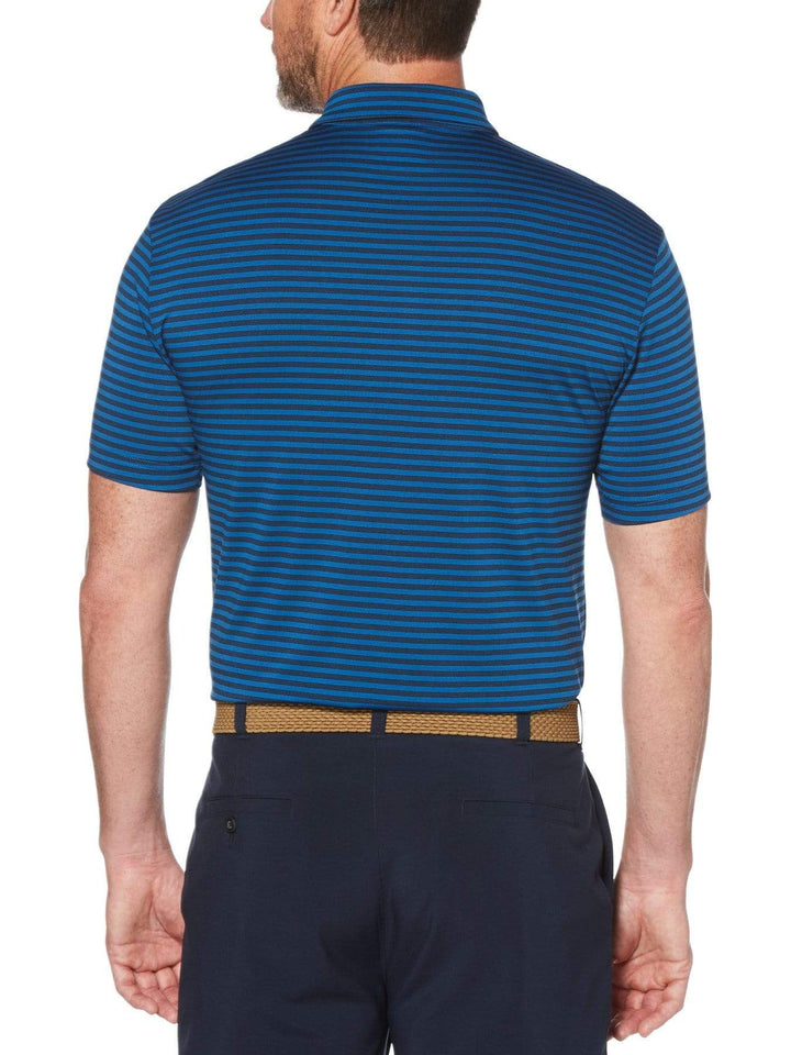 Men's Yarn Dyed Feeder Stripe Short Sleeve Polo