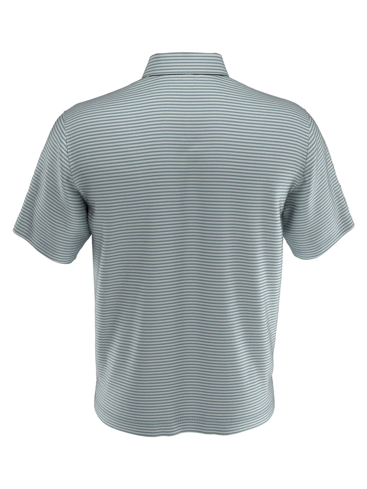 Men's Yarn Dyed Feeder Stripe Short Sleeve Polo